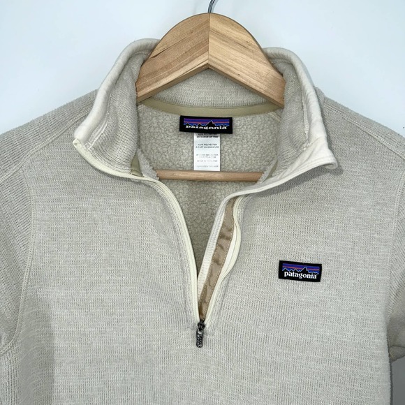 Patagonia Better Sweater 1/4-Zip Fleece Pullover Jacket in Cream - Picture 7 of 9